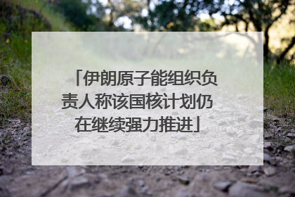 伊朗原子能组织负责人称该国核计划仍在继续强力推进