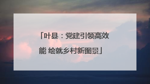 叶县：党建引领高效能 绘就乡村新图景