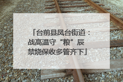 台前县凤台街道：战高温守“粮”辰 禁烧保收多管齐下