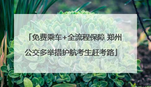 免费乘车+全流程保障 郑州公交多举措护航考生赶考路