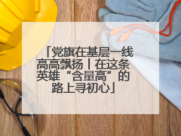 党旗在基层一线高高飘扬丨在这条英雄“含量高”的路上寻初心