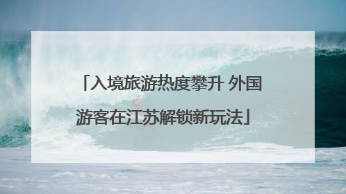 入境旅游热度攀升 外国游客在江苏解锁新玩法