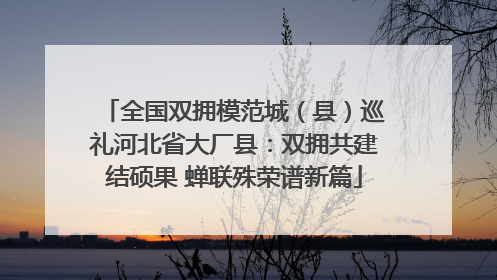 全国双拥模范城（县）巡礼河北省大厂县：双拥共建结硕果 蝉联殊荣谱新篇