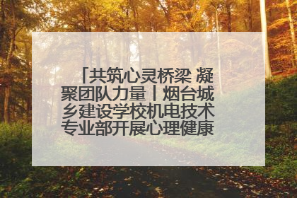 共筑心灵桥梁 凝聚团队力量丨烟台城乡建设学校机电技术专业部开展心理健康讲座及团辅活动
