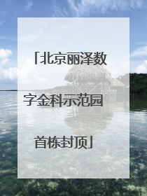 北京丽泽数字金科示范园首栋封顶