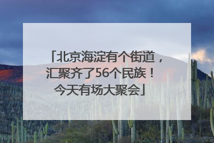 北京海淀有个街道，汇聚齐了56个民族！今天有场大聚会