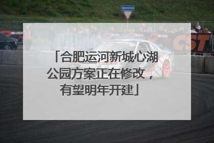 合肥运河新城心湖公园方案正在修改，有望明年开建