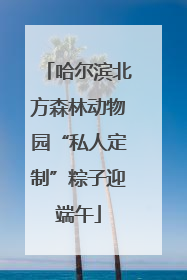 哈尔滨北方森林动物园“私人定制”粽子迎端午