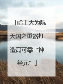 哈工大为航天国之重器打造高可靠“神经元”