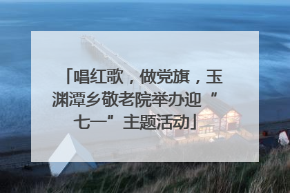唱红歌，做党旗，玉渊潭乡敬老院举办迎“七一”主题活动