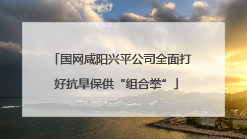 国网咸阳兴平公司全面打好抗旱保供“组合拳”