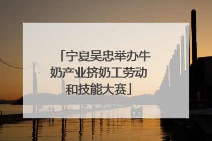 宁夏吴忠举办牛奶产业挤奶工劳动和技能大赛