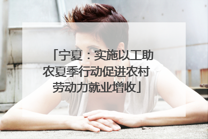 宁夏：实施以工助农夏季行动促进农村劳动力就业增收