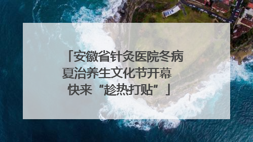 安徽省针灸医院冬病夏治养生文化节开幕 快来“趁热打贴”