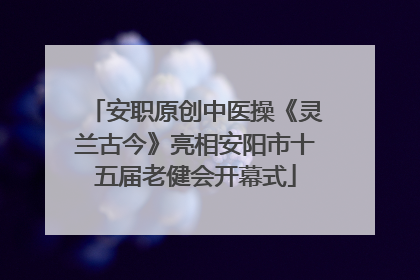 安职原创中医操《灵兰古今》亮相安阳市十五届老健会开幕式