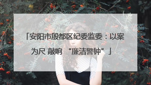 安阳市殷都区纪委监委：以案为尺 敲响 “廉洁警钟”