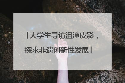 大学生寻访沮漳皮影，探求非遗创新性发展