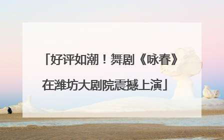 好评如潮！舞剧《咏春》在潍坊大剧院震撼上演