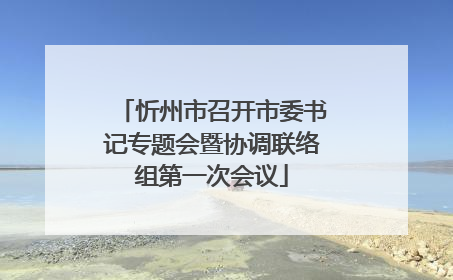 忻州市召开市委书记专题会暨协调联络组第一次会议