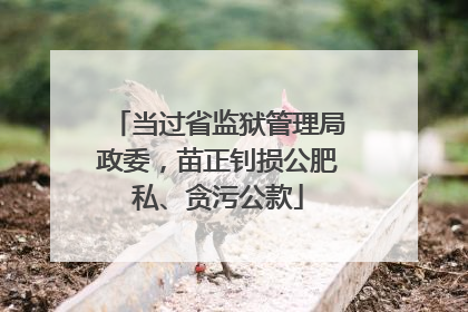 当过省监狱管理局政委，苗正钊损公肥私、贪污公款