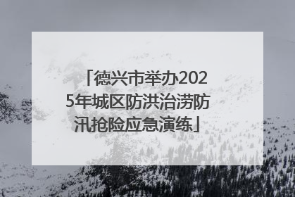 德兴市举办2025年城区防洪治涝防汛抢险应急演练