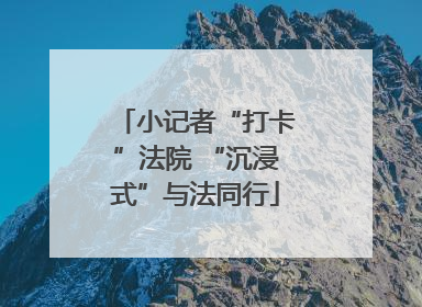小记者“打卡”法院 “沉浸式”与法同行