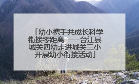 幼小携手共成长科学衔接零距离——台江县城关四幼走进城关三小开展幼小衔接活动