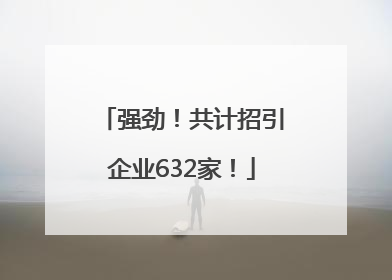 强劲！共计招引企业632家！