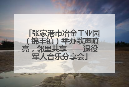 张家港市冶金工业园（锦丰镇）举办歌声嘹亮，邻里共享——退役军人音乐分享会