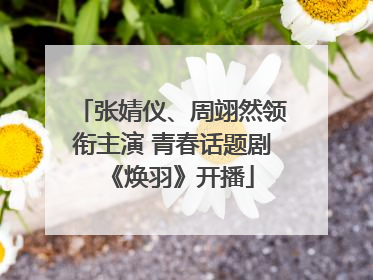 张婧仪、周翊然领衔主演 青春话题剧《焕羽》开播