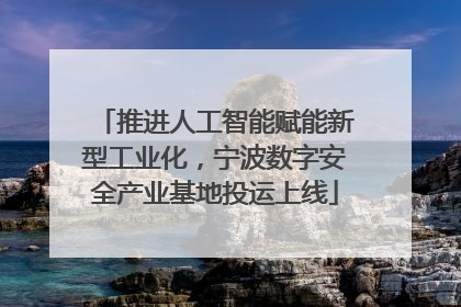 推进人工智能赋能新型工业化，宁波数字安全产业基地投运上线
