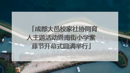 成都大邑校家社协同育人主题活动暨南街小学紫藤节开幕式圆满举行