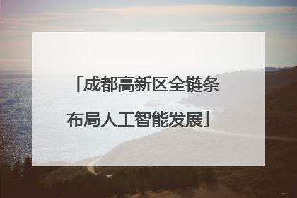 成都高新区全链条布局人工智能发展