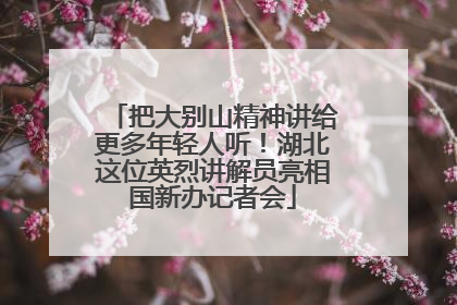 把大别山精神讲给更多年轻人听！湖北这位英烈讲解员亮相国新办记者会