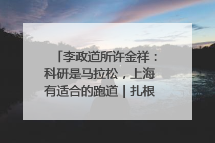 李政道所许金祥：科研是马拉松，上海有适合的跑道｜扎根上海，从0到1