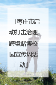 枣庄市启动打击治理跨境赌博校园宣传周活动