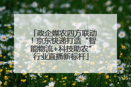 政企媒农四方联动!京东快递打造“智能物流+科技助农”行业直播新标杆