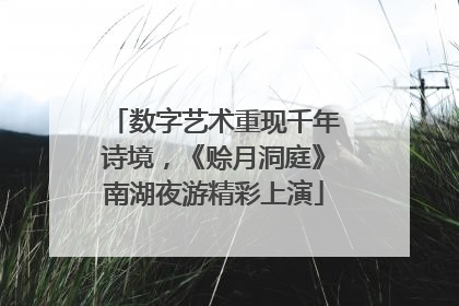 数字艺术重现千年诗境，《赊月洞庭》南湖夜游精彩上演