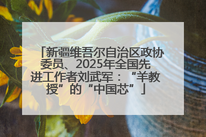 新疆维吾尔自治区政协委员、2025年全国先进工作者刘武军：“羊教授”的“中国芯”