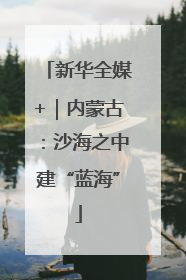 新华全媒+｜内蒙古：沙海之中建“蓝海”
