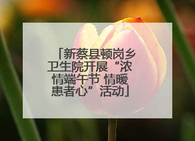 新蔡县顿岗乡卫生院开展“浓情端午节 情暖患者心”活动