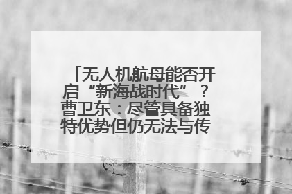 无人机航母能否开启“新海战时代”？曹卫东：尽管具备独特优势但仍无法与传统航母相提并论