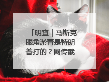 明查｜马斯克眼角淤青是特朗普打的？网传截图是“高仿”