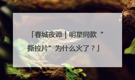 春城夜谭｜明星同款“撕拉片”为什么火了？