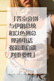 普京分别与伊朗总统和以色列总理通电话 强调重启谈判重要性