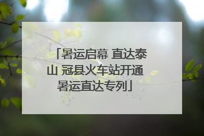 暑运启幕 直达泰山 冠县火车站开通暑运直达专列