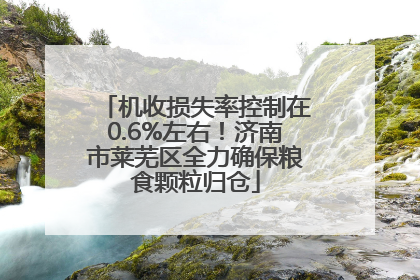 机收损失率控制在0.6%左右！济南市莱芜区全力确保粮食颗粒归仓