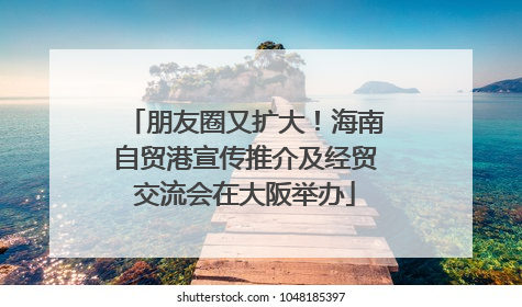 朋友圈又扩大！海南自贸港宣传推介及经贸交流会在大阪举办