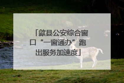 歙县公安综合窗口“一窗通办”跑出服务加速度