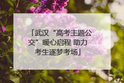 武汉“高考主题公交”暖心启程 助力考生逐梦考场